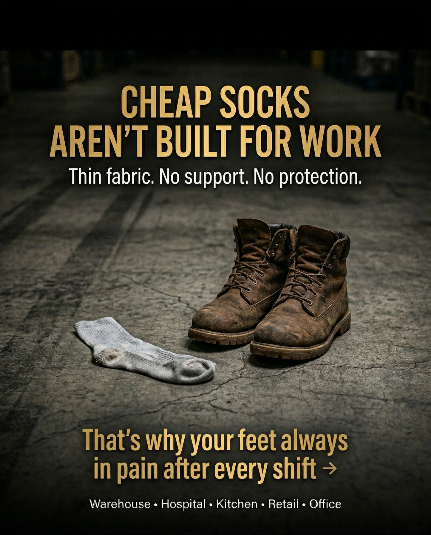 Compression 15-20 mmHg PRO Work Socks – Cushioned Support For Long Shifts